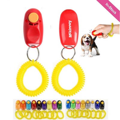 Dog Training Clicker with Wrist Bands Strap