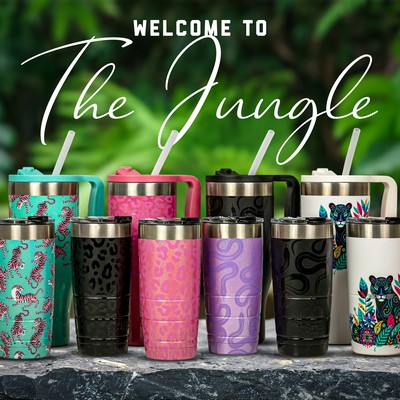 22 oz Leakproof Bison Tumbler - Stainless Steel - Custom - Jungle Series