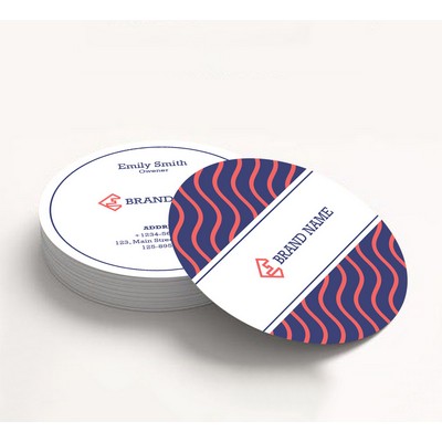 Circle Business Cards - Printed Front Only (2.5" dia)