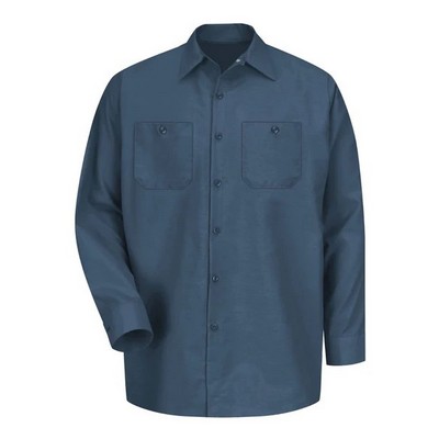 Red Kap® Industrial Long Sleeve Dark Blue Work Shirt