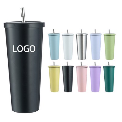 25 Oz Insulated Tumbler with Straw