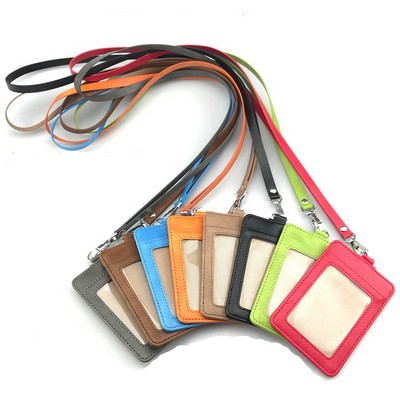 PU Leather Trade Show Badge Holder