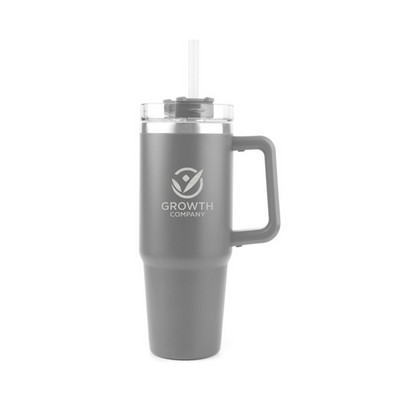 30 oz. Acropolis Vacuum Insulated Travel Mug with Straw - Laser Engrave