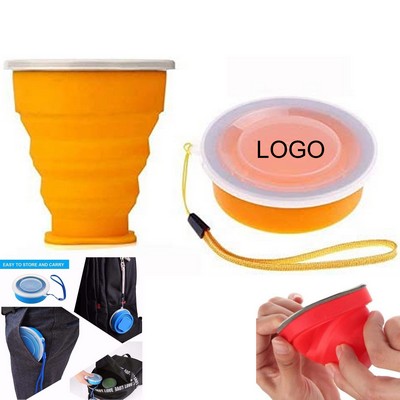 270Ml Silicon Collapsible Cup With Lid