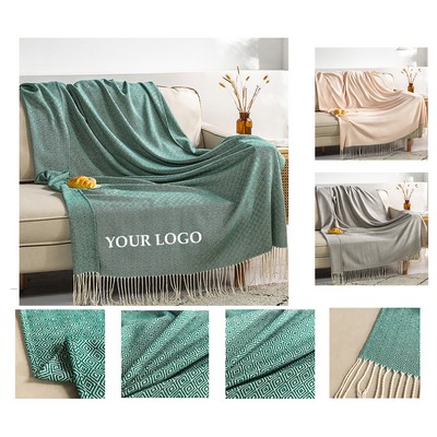 Throw Blanket Soft Cozy Chenille Throw Blanket