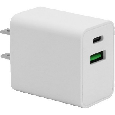 Power Block 30W PD QC 3.0 Dual Port USB Charger