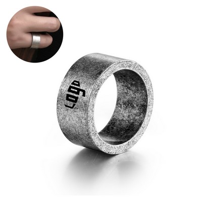 Titanium Steel Simple Retro Ring