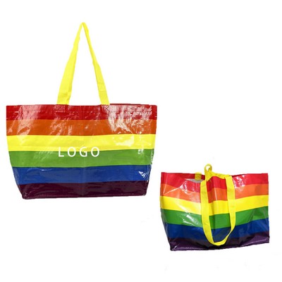 Rainbow Laminated Non Woven Tote Bag