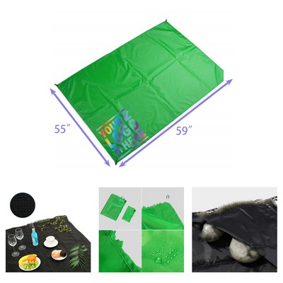 59 x 55 Inches Portable Foldable Pocket Blanket Picnic Camping Beach Mat