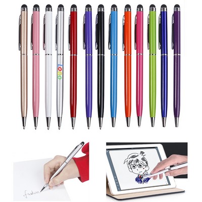 2-in-1 Capacitive Touch Screen Stylus Pen