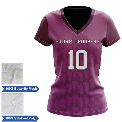 Women's Lightweight Sublimation Football Fanwear Jersey - Style 2