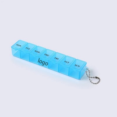 7-Day Pill Organizer with keychain