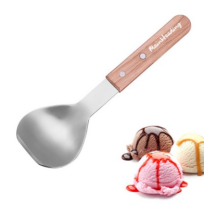 Ice Cream Scoop With Wooden Handle