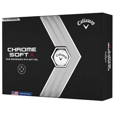 Callaway Chrome Soft X 22 White Golf Balls - 1 Dozen