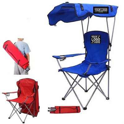 Foldable Beach Chair with Canopy for Sun Protection