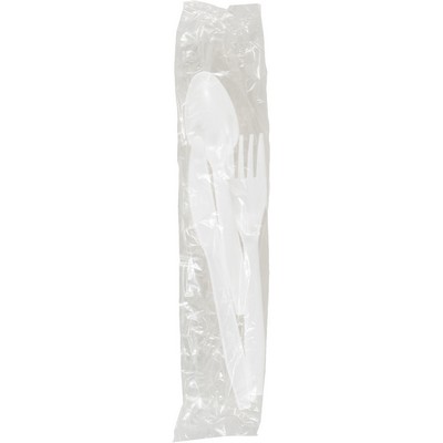 Plastic Fork Knife Spoon Combo - White