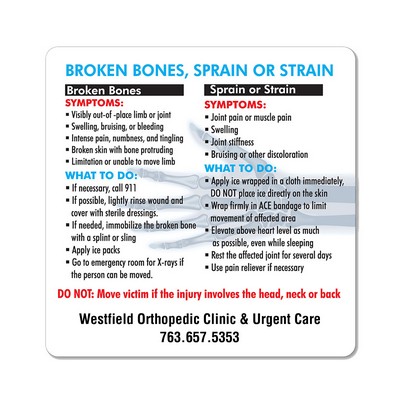 Health & Safety Broken Bones Magnet