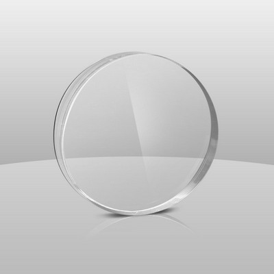 Clear Round Paperweight (4"x4"x3/4")