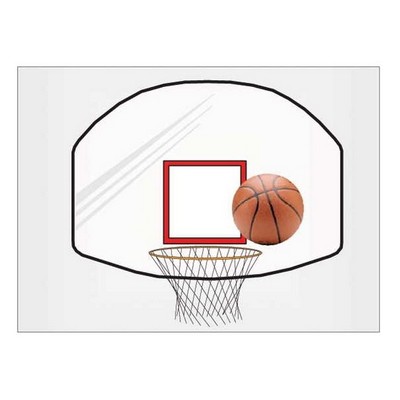 Basketball Goal Metal Photo Magnet w/ Magnetic Back (2.5"x3.5")