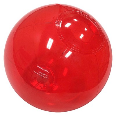 6" Inflatable Translucent Red Beach Ball