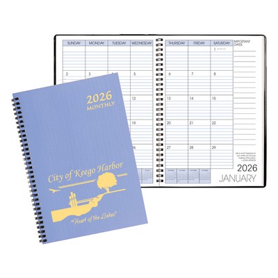 Monthly Desk Wire Bound Appointment Planner w/ Twilight Cover