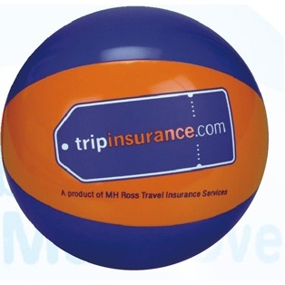 16" Inflatable Blue and Orange Beach Ball