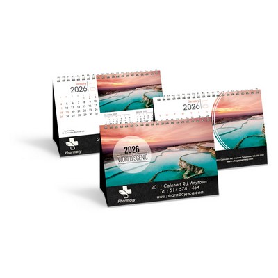 World Scenic Double View Desk Calendar