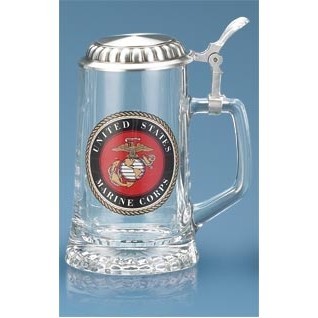 US Marine Corps Glass Stein Mug