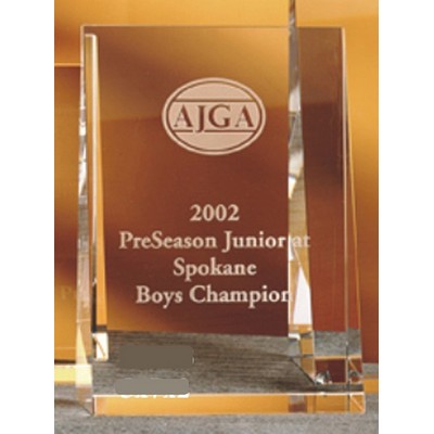 Optical Crystal Book End/Plaque Award (5"x7"x2")