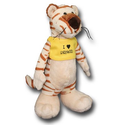 10" Stuffed Long Body Animal - Tiger