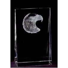 Optic Crystal Faceted Eagle Award