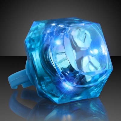 Huge Blue Gem Lighted Rings