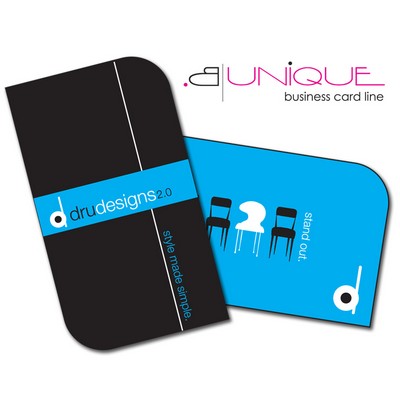 Extra-Thick UV-Coated (1S) Paper Business Card - B. Unique Shape (3.5x2)