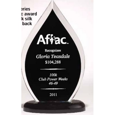 Flame Series Acrylic Award w/ Black Silk Screened Back (4 1/2"x7 3/4")