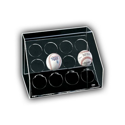 12 Ball Baseball Case with Mirror Back and 1/4" Base (8"x13"x9 1/4")