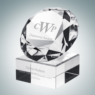 Designer Collection Diamond Excellence Optical Crystal Award (Medium)