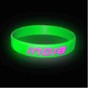 1/2" Embossed Printed Glow-In-The-Dark Wristbands