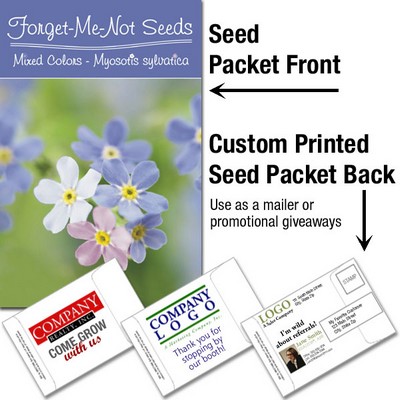 Forget-Me-Not (mixed colors)/ Mailable Seed Packet - Custom Printed Back