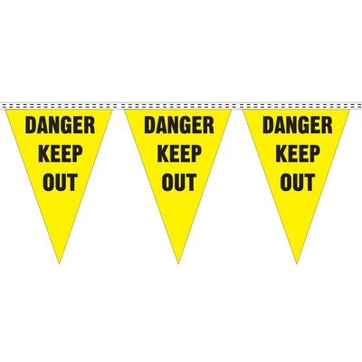 100' Safety Slogan Pennant (Danger Keep Out)