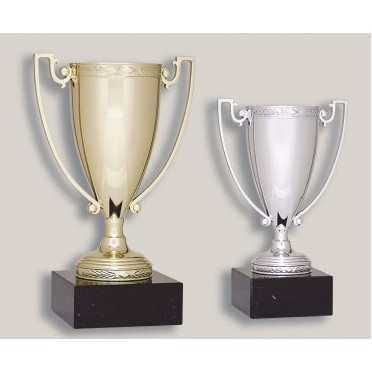 15" Gold Die Cast Zinc Cup Trophy w/Marble Base