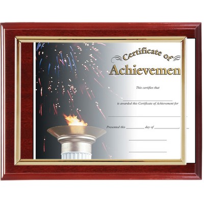 Mahogany Gloss Slide In Certificate Plaque-8x10" Doc