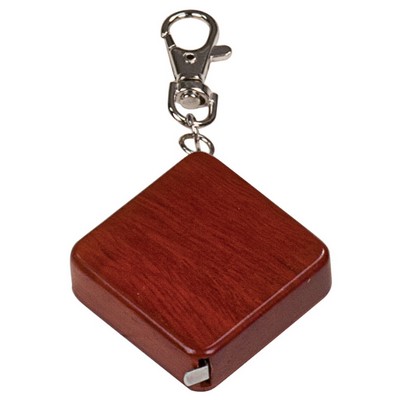 Rosewood 3 Foot Tape Measure with Key Chain