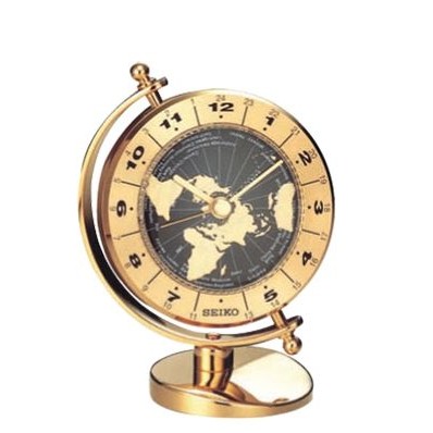 Seiko World Time Bezel Desk & Table Clock