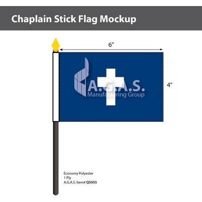 Chaplain Stick Flags 4x6 inch