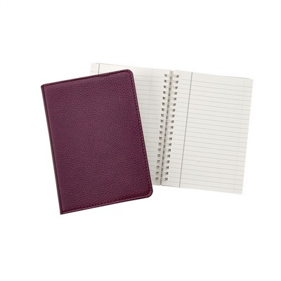 Refillable Spiral Notebook W/ Pebble Grain Cover (5 3/8"x7 3/8")