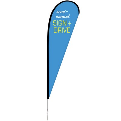 10' Single Reverse Portable Teardrop Banner w/ Hardware Set