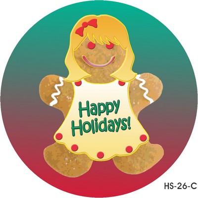 Gingerbread Girl Coaster Acrylic Coaster w/Felt Back