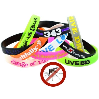 1/2" Color-Filled Mosquito Repellant Wristband