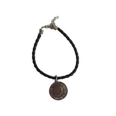 Leather Braided Charm Bracelet