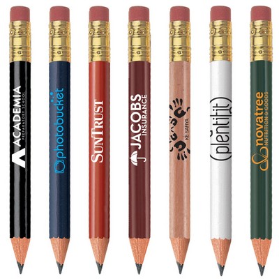 Round Golf Pencil w/ Eraser